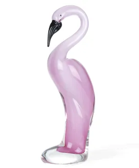 13 Mouth Blown Pink Flamingo Art Glass By Homeroots