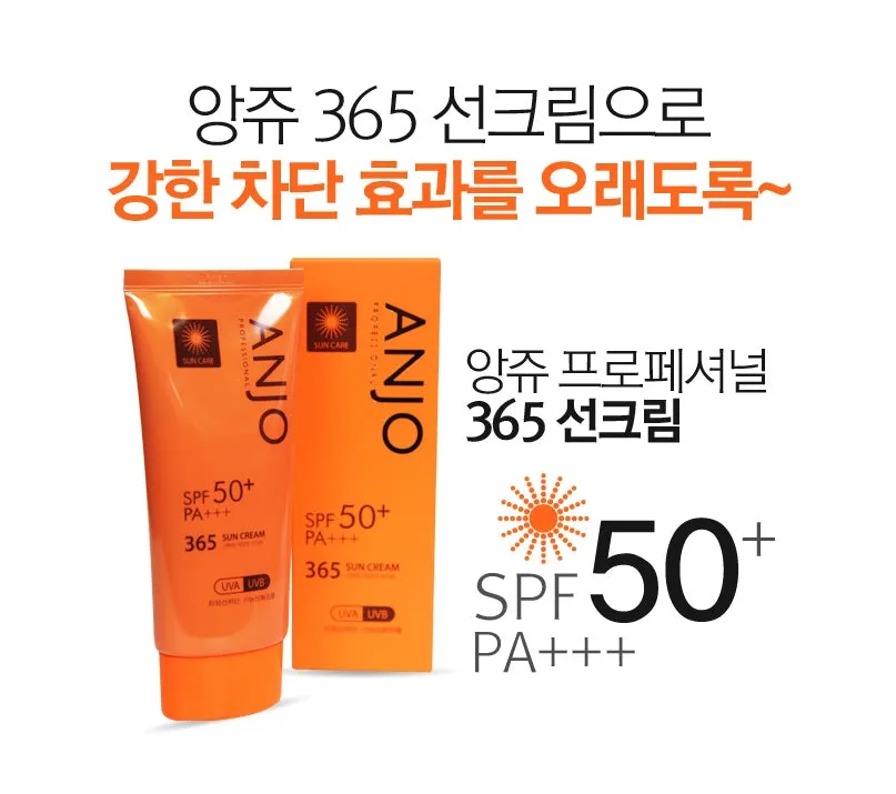 2pcs Anjo Professional 365 Sun Creams 70g SPF 50 PA    Sunscreens Facial Body UV Sunblock non-sticky moisturizing