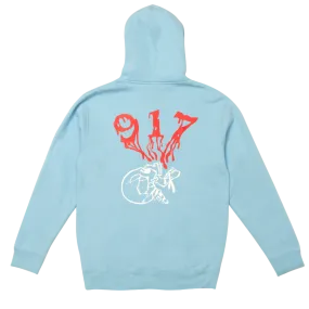 917 Skull Hoodie Light Blue