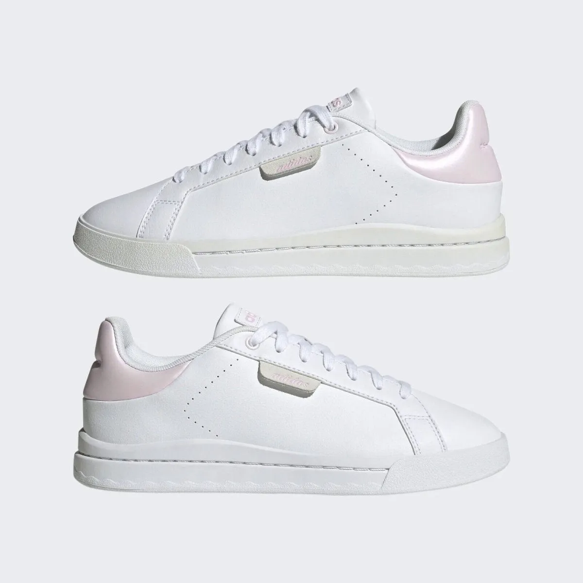 ADIDAS WOMEN'S COURT SILK WHITE/PINK SHOES