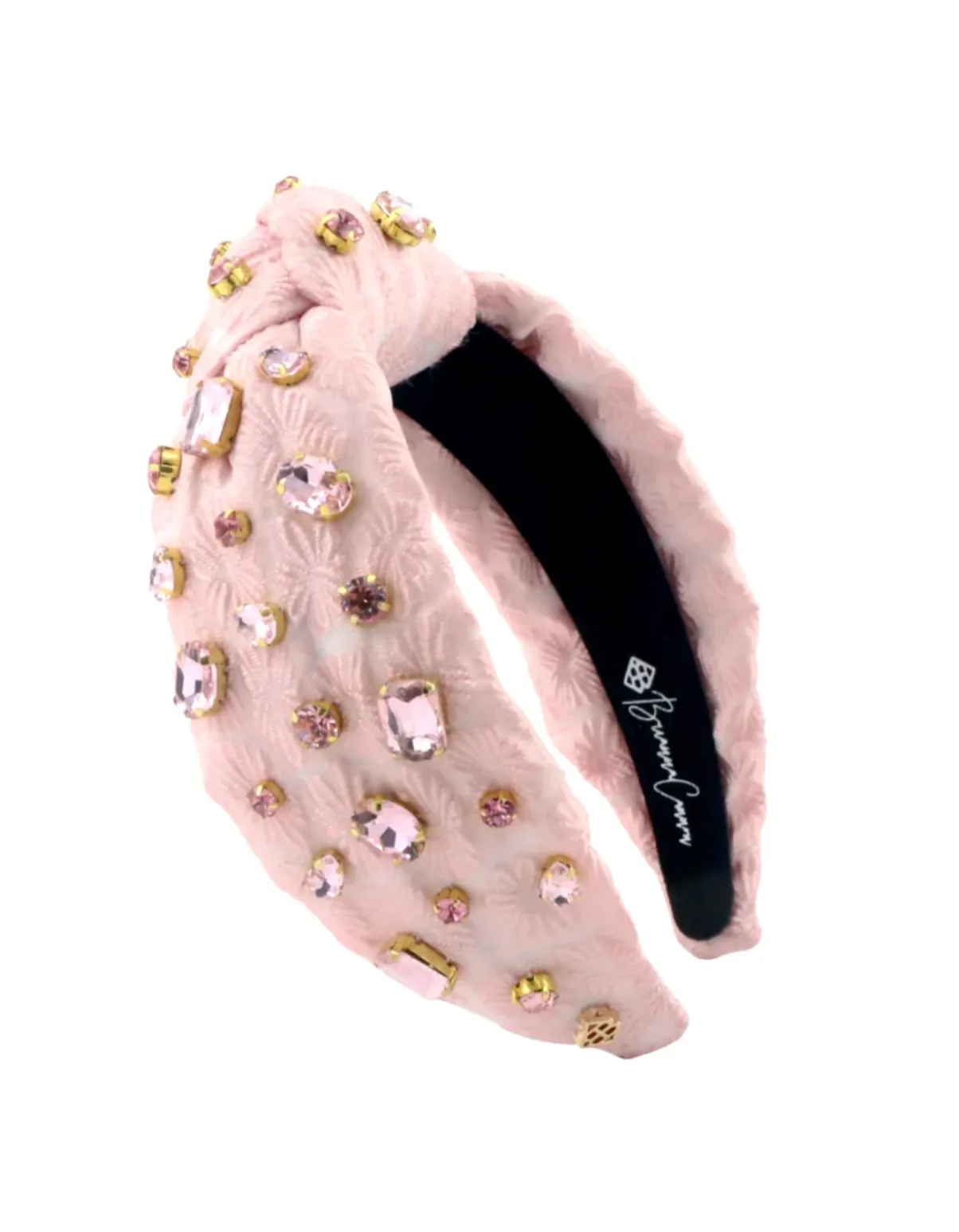 Adult Size Light Pink Texture Headband with Crystal