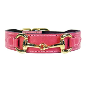 Belmont Dog Collar in Petal Pink & Gold