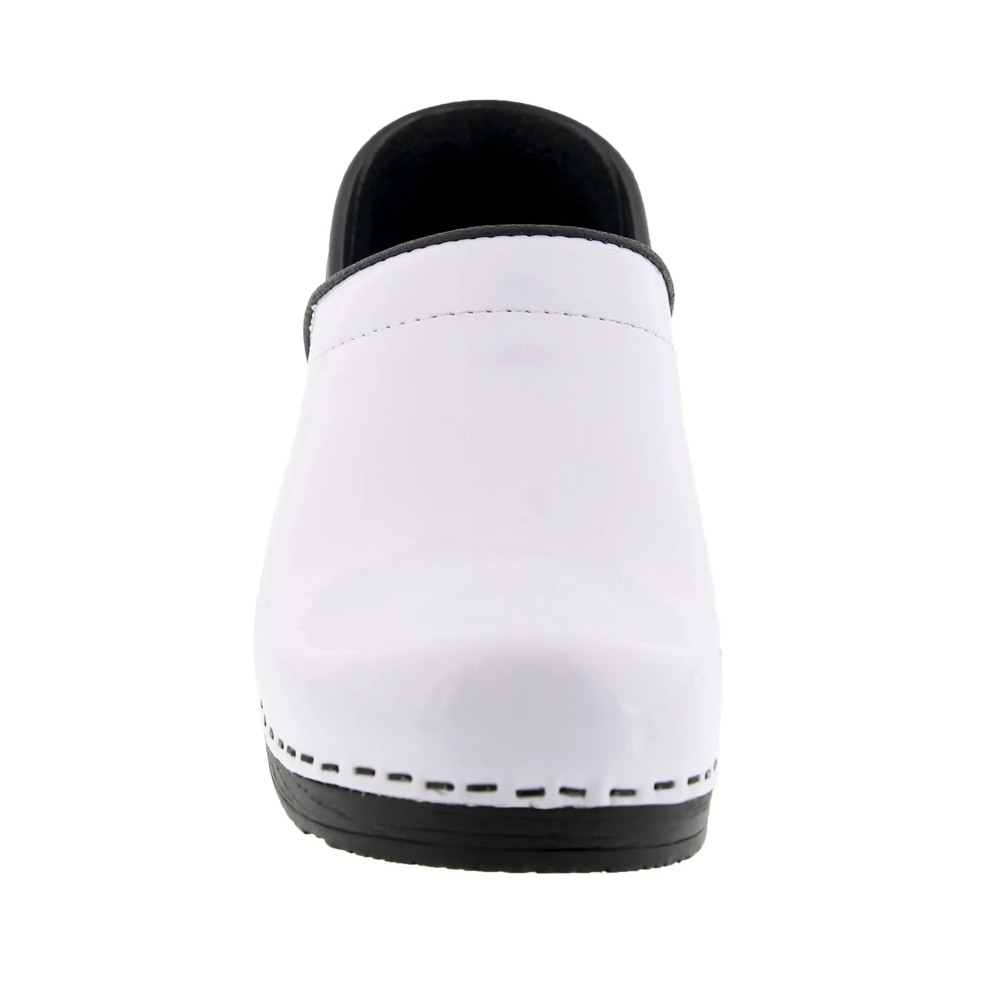 BJORK PRO ELSA White Patent Leather Clogs