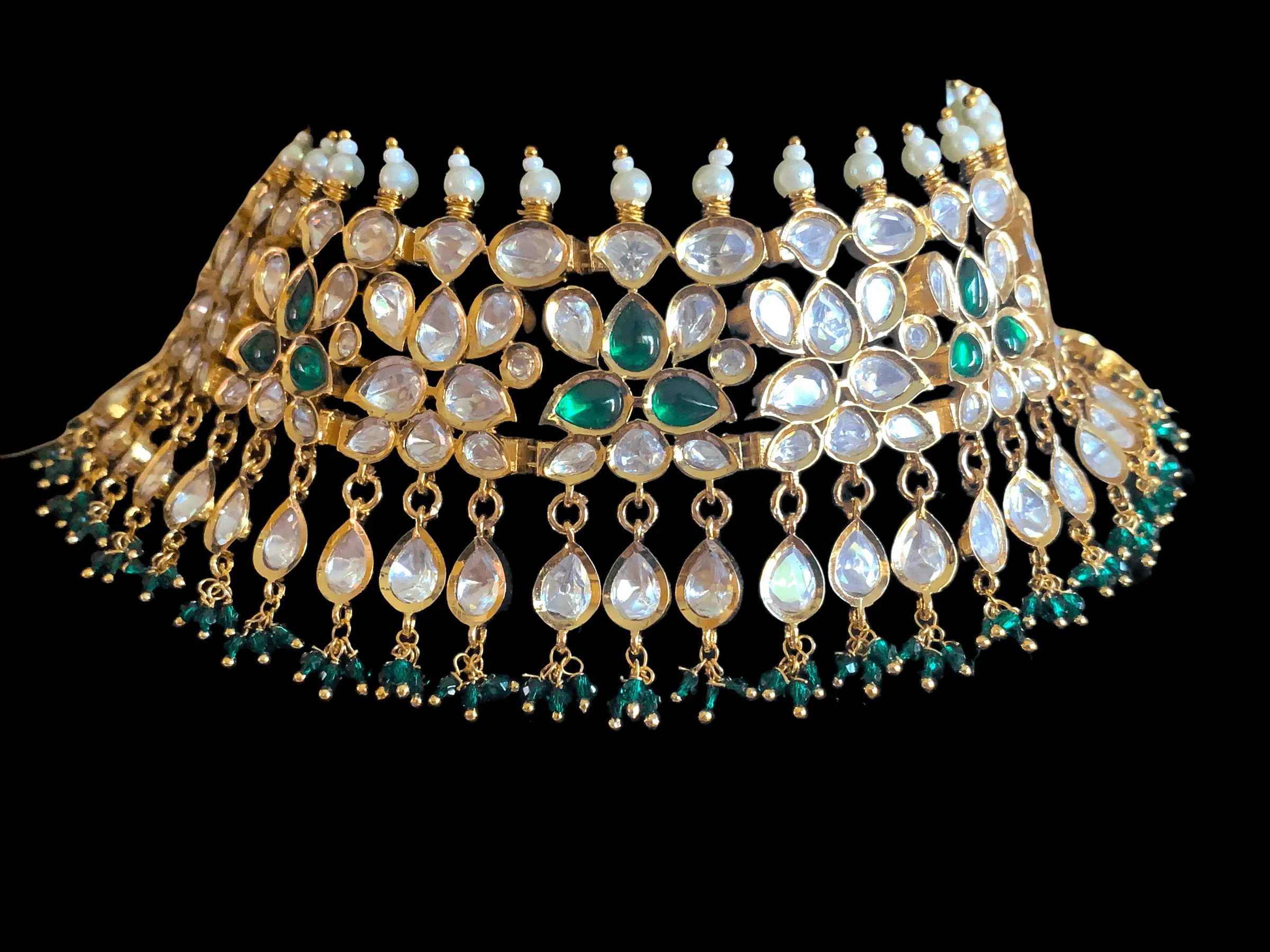 BR57 Kirti bridal choker with earrings ( READY TO SHIP)