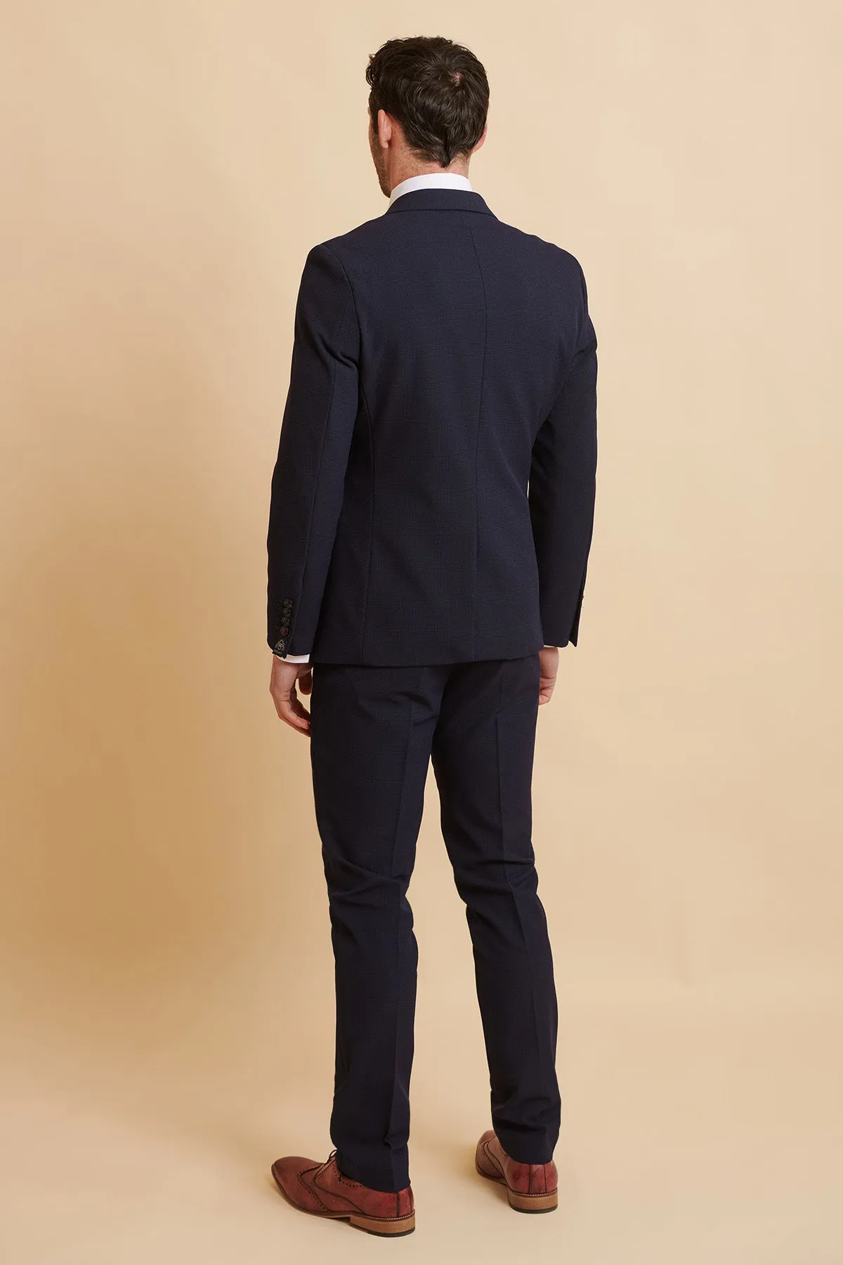 BROMLEY - Navy Double Breasted Two Piece Suit