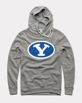 BYU Cougars Logo Vintage Grey Hoodie