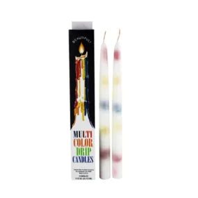 Candle - Multi Color Drip - 9.5in