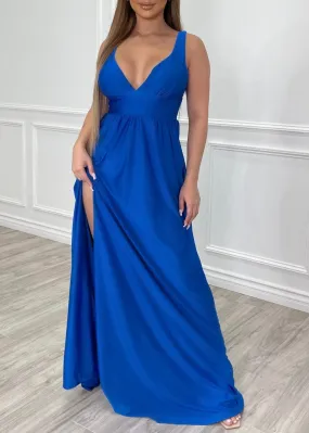 Catching Feelings Dress Royal Blue