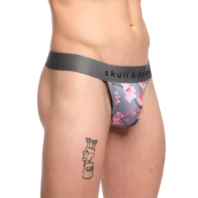 Cherry Blossom Thong Grey