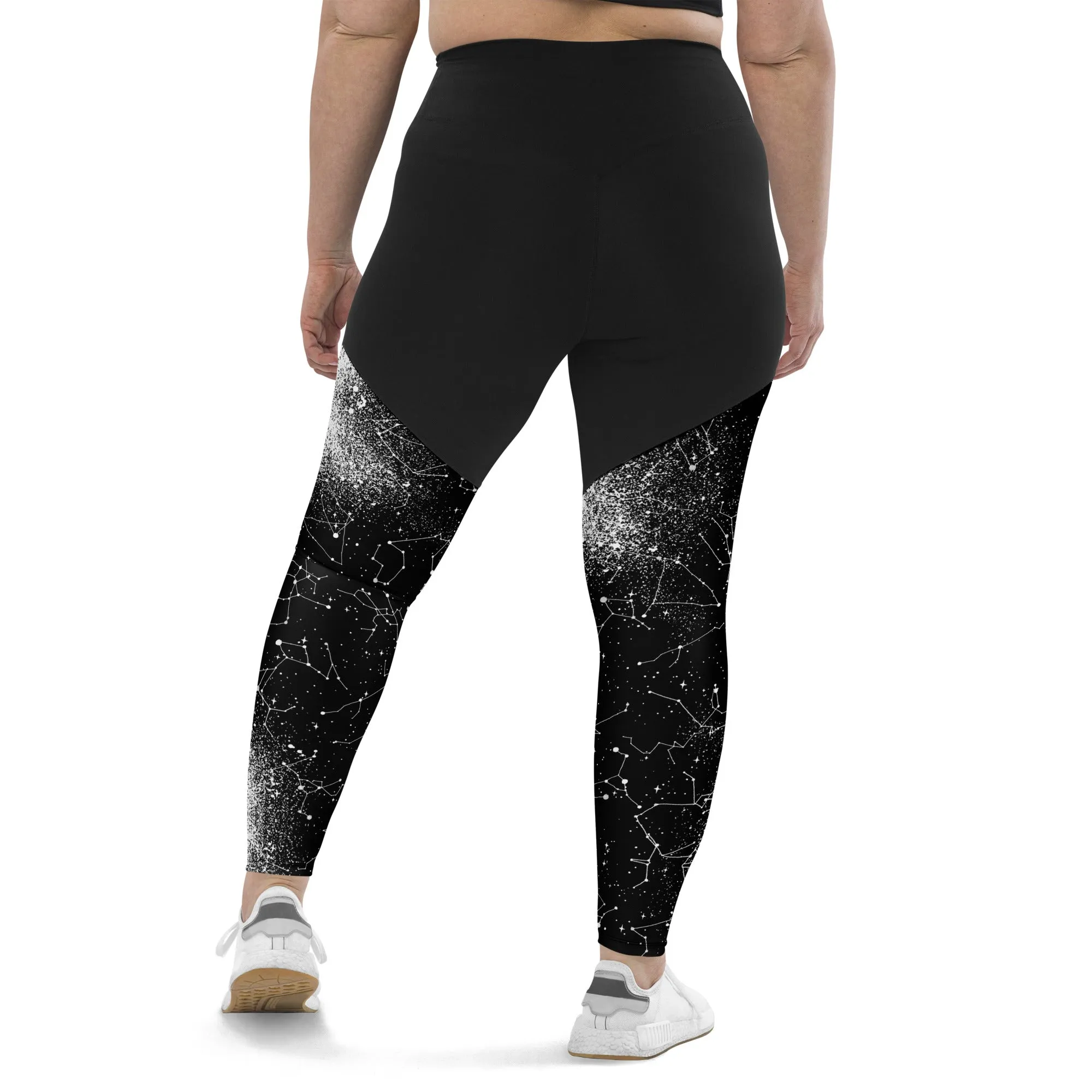 Constellation Sports Leggings - Slimming Effect Compression Fabric with Bum-lift cut - UPF 50  Protection, Vegan Sportswear