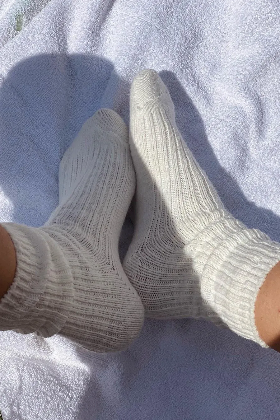 Cottage Socks - White Linen