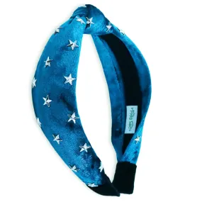 Crushed Velvet Knot Studded Star Headband