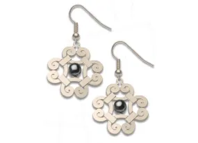 David Howell, Gibson Girl Pearls Earrings - Silver