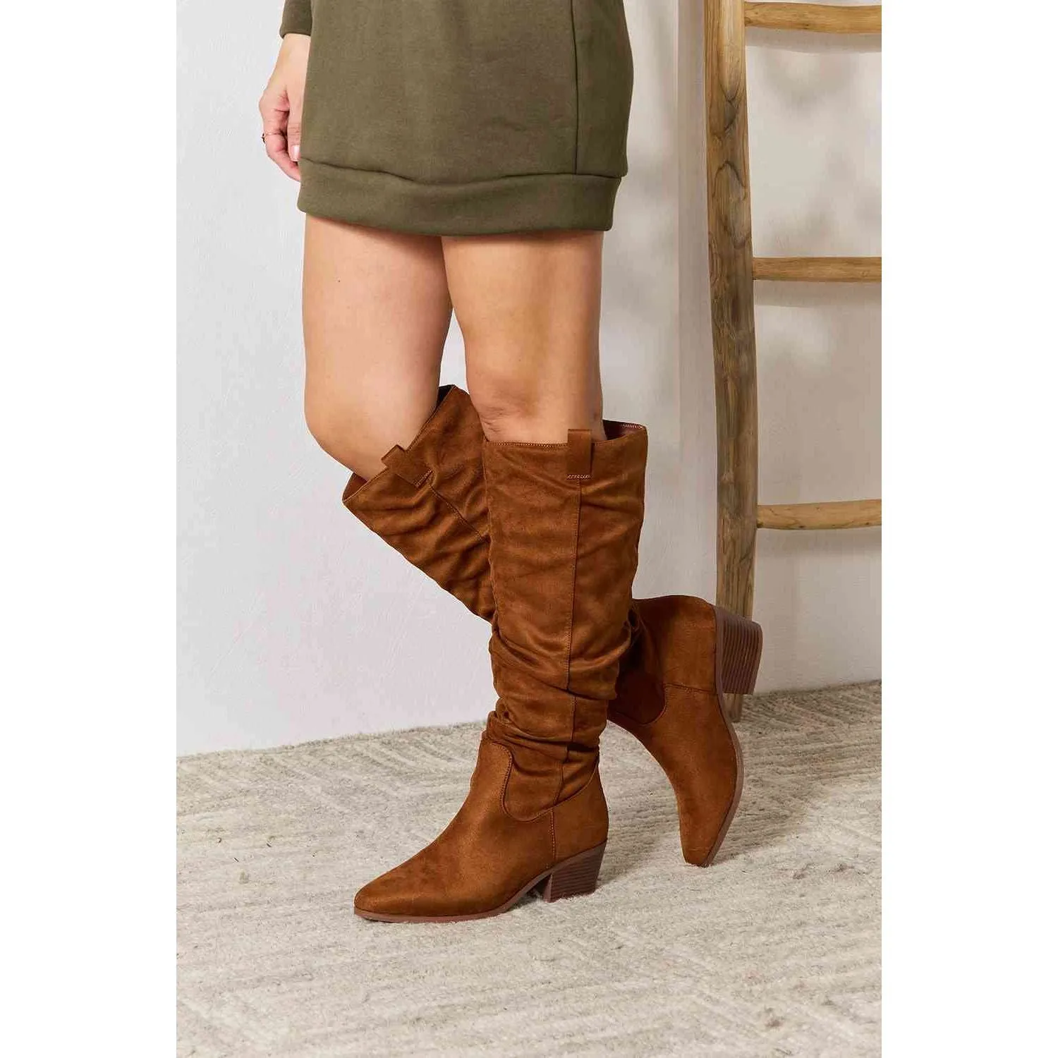 East Lion Corp Block Heel Knee High Boots