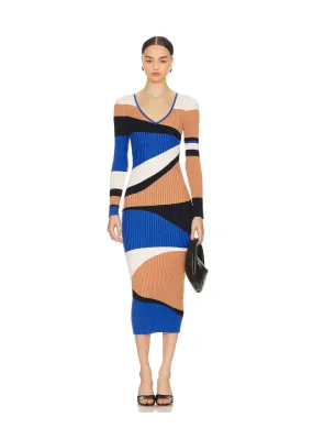 Edras Intarsia Knit Midi Dress