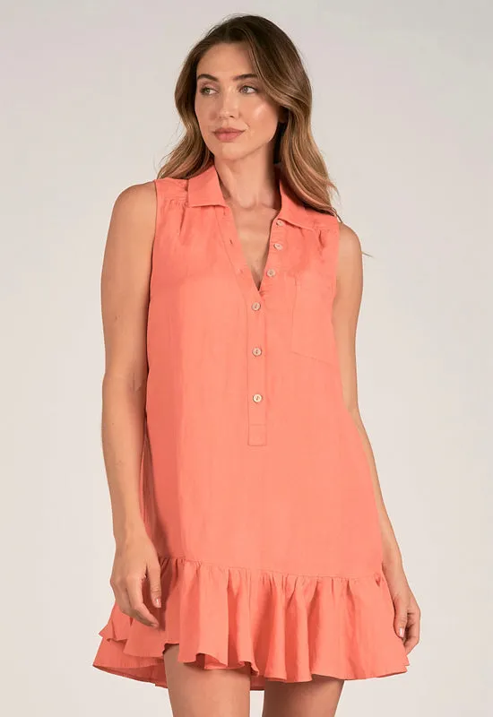 Elan - Sleeveless Dress Light Coral