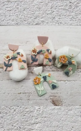 Floral Clay Earrings