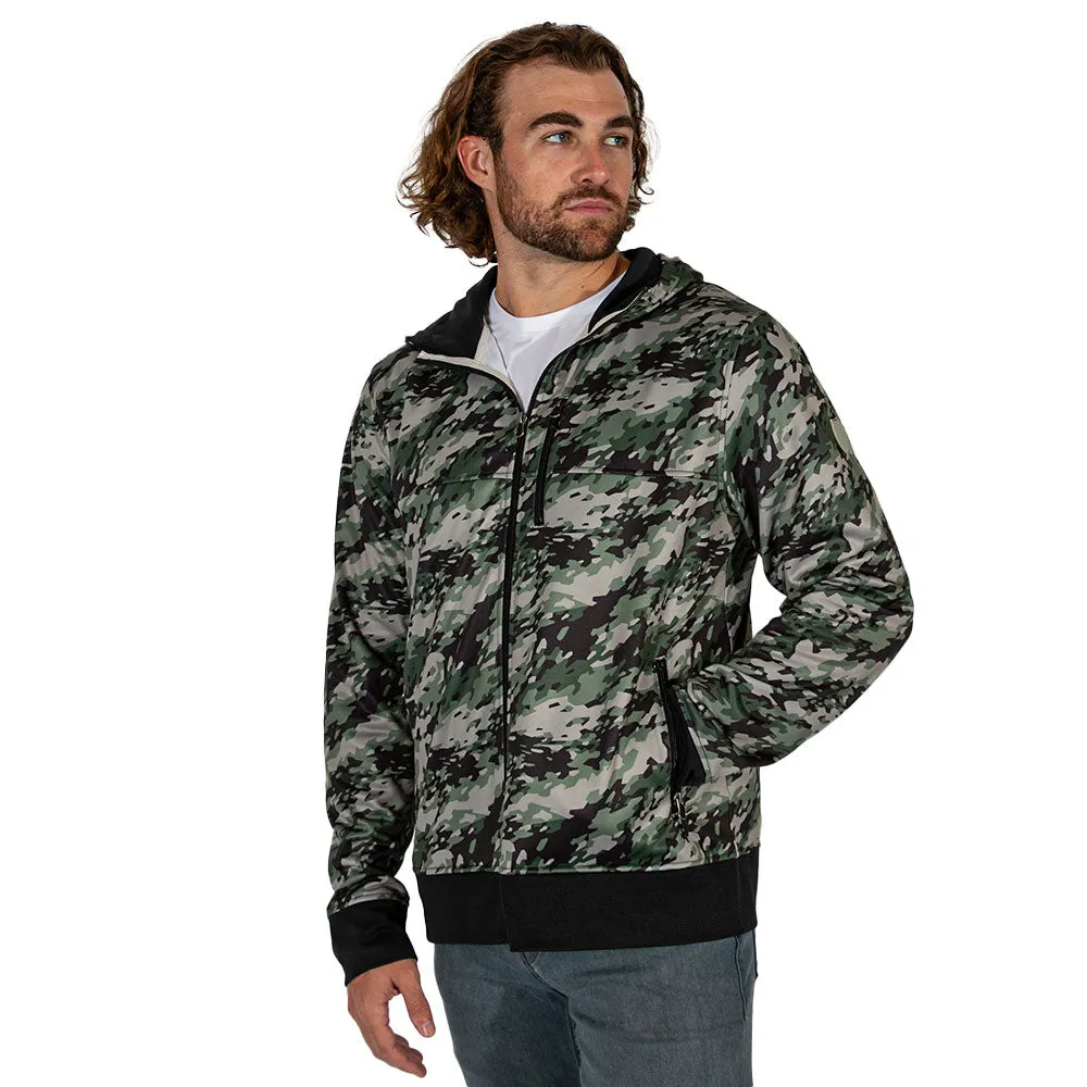 Full Zip Performance Hoodie | Geo Camo-Patriot