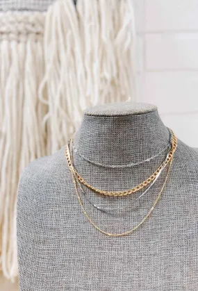 Gold & Silver Multi-Layer Necklace