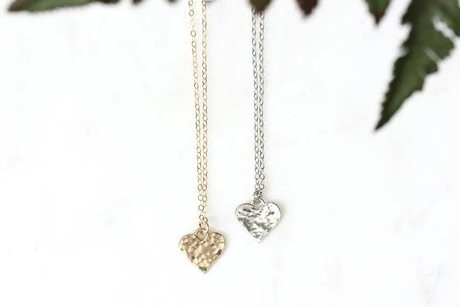 Hammered Heart Necklace