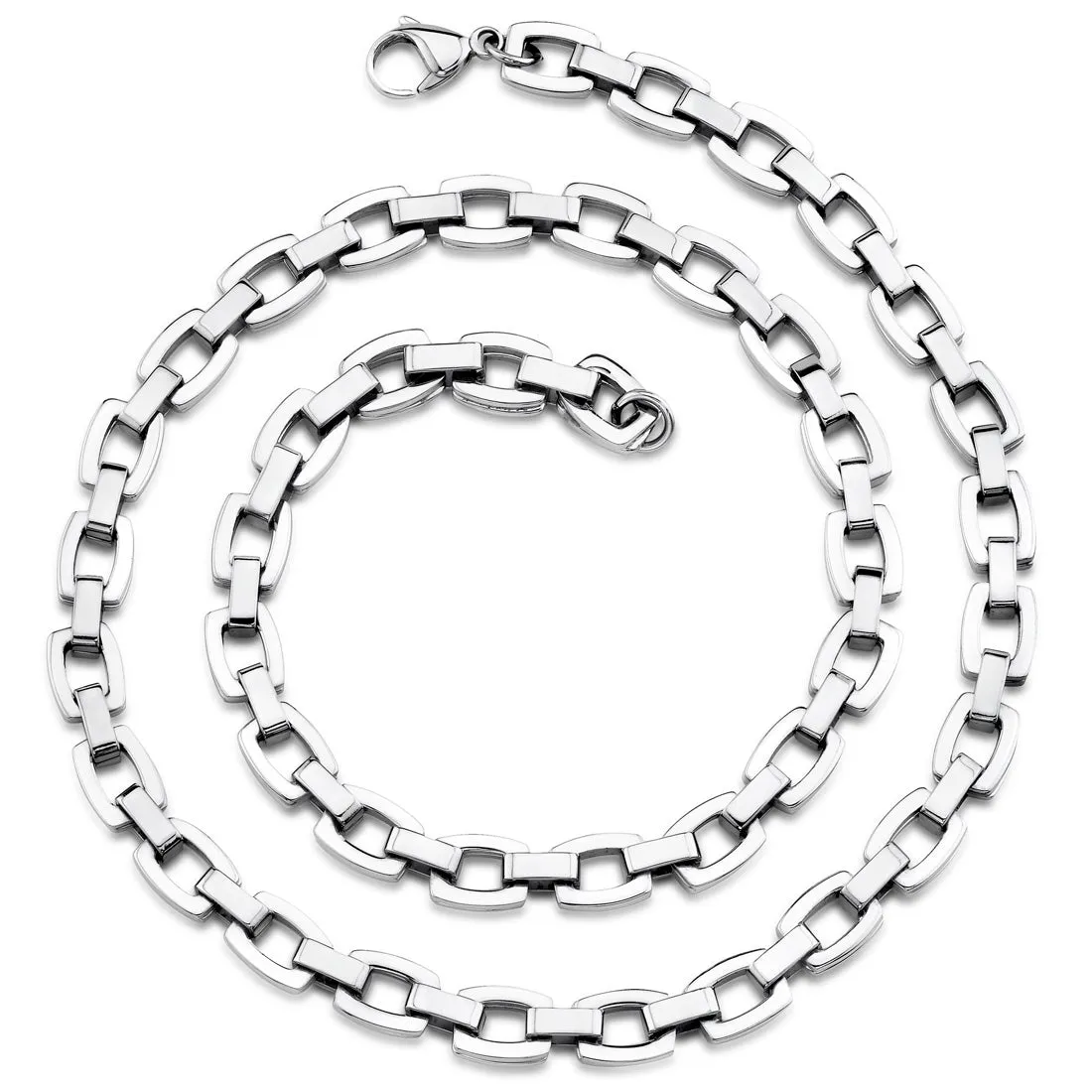 Heavy Duty Double Link Stainless Steel Necklace