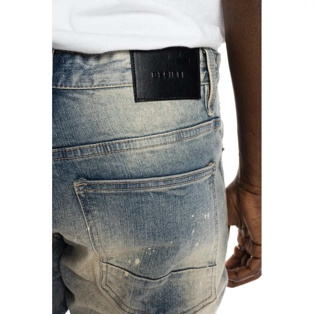 Heavy Rip & Repair Fashion Jeans - Chester Blue