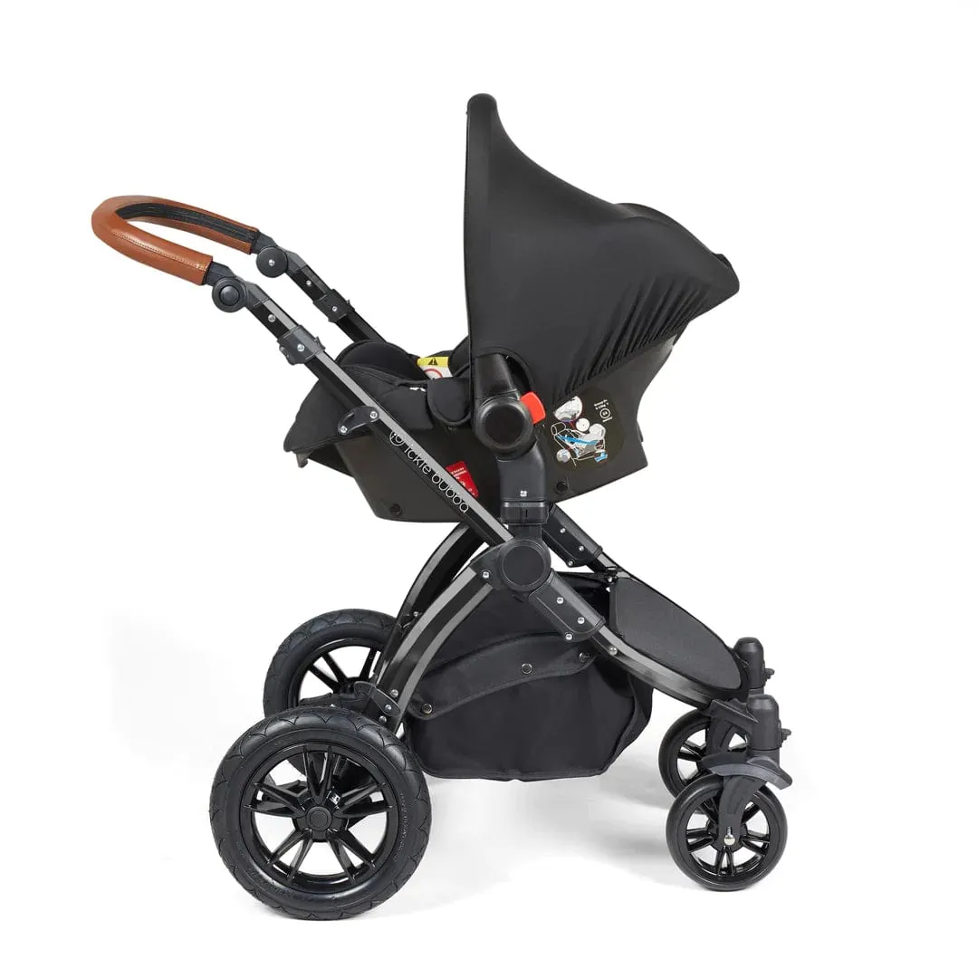 Ickle Bubba Stomp Luxe All-in-One Travel System with Isofix Base (Galaxy) - Black/Woodland/Tan