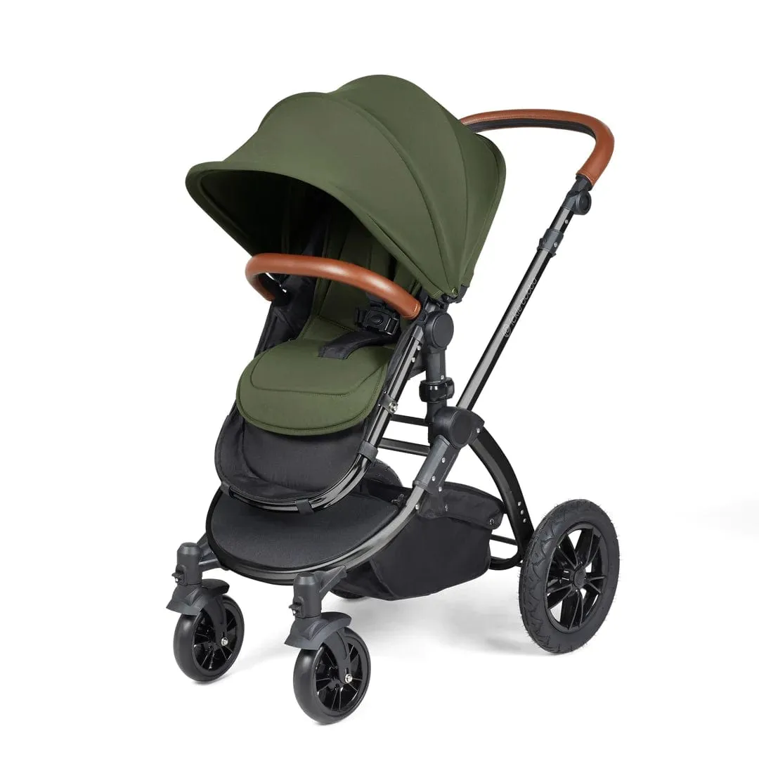 Ickle Bubba Stomp Luxe All-in-One Travel System with Isofix Base (Galaxy) - Black/Woodland/Tan