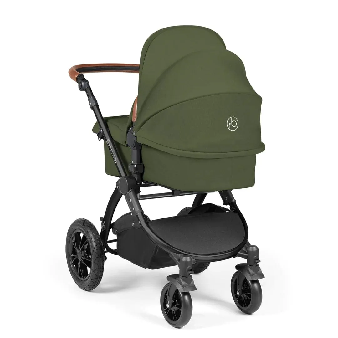 Ickle Bubba Stomp Luxe All-in-One Travel System with Isofix Base (Galaxy) - Black/Woodland/Tan