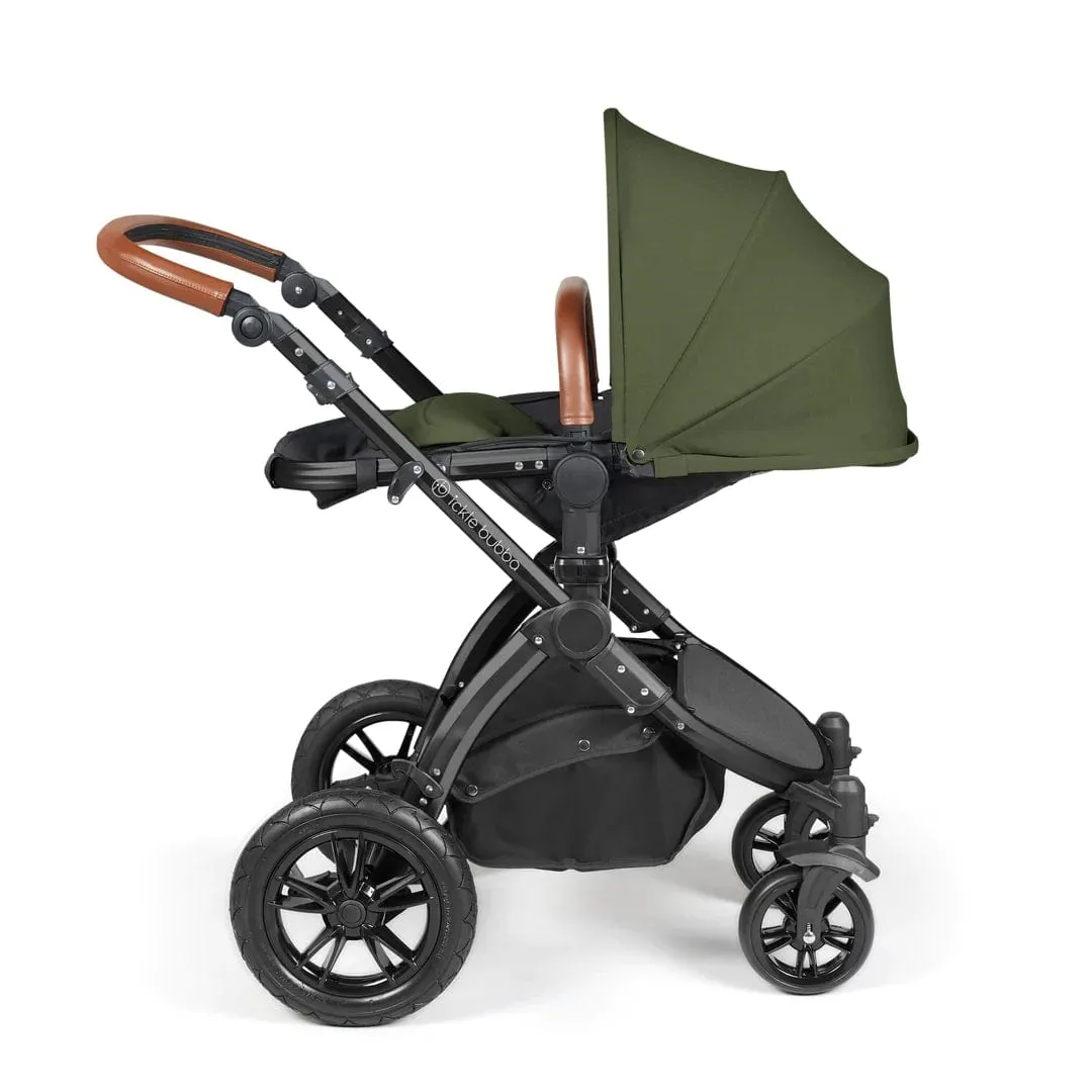 Ickle Bubba Stomp Luxe All-in-One Travel System with Isofix Base (Galaxy) - Black/Woodland/Tan