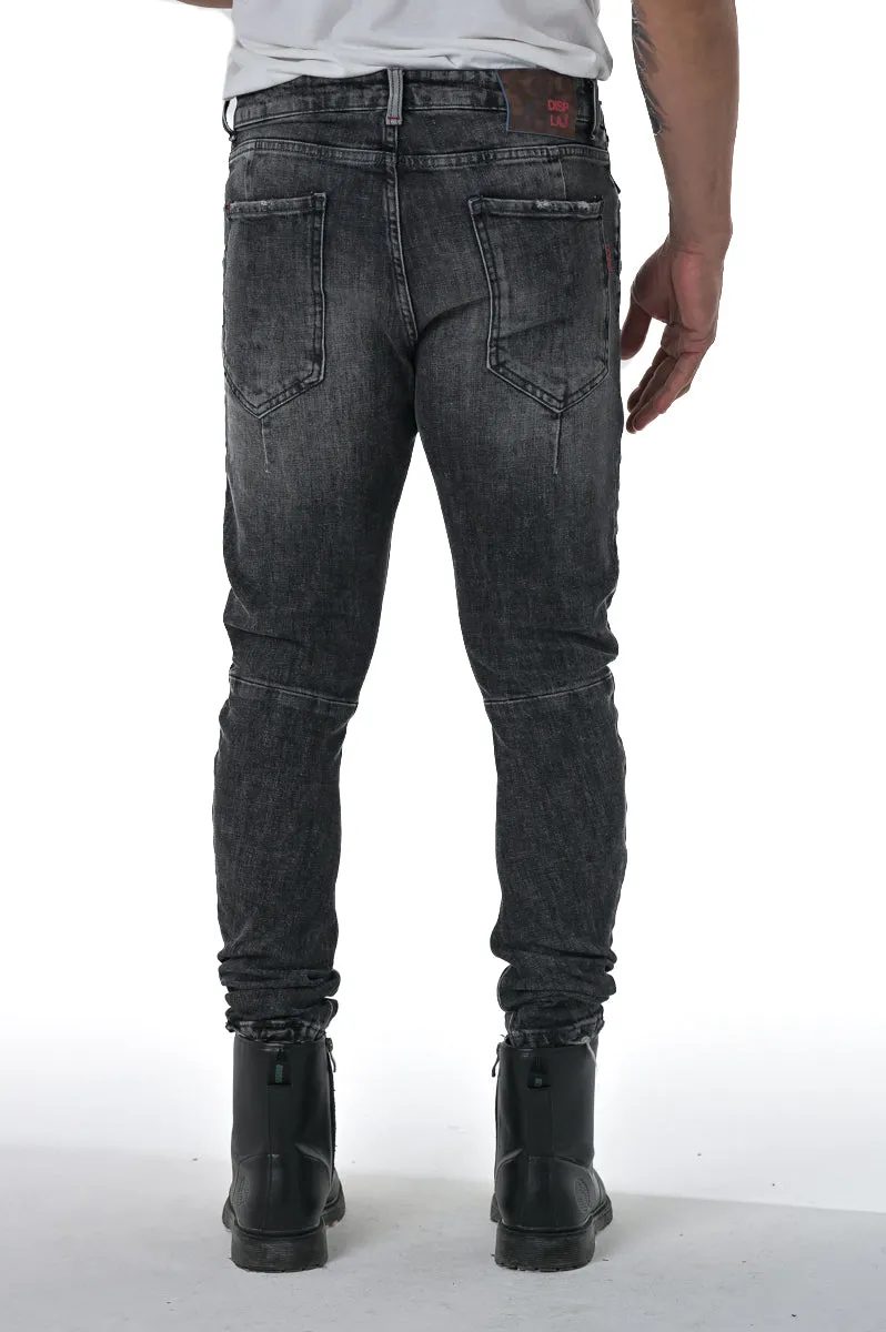 Jeans tapered Kron BLK Marmorizzato FW23/24