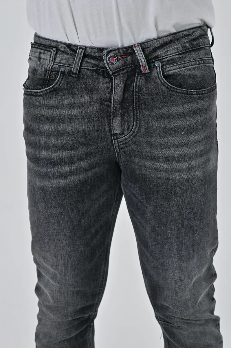 Jeans tapered Kron BLK Marmorizzato FW23/24