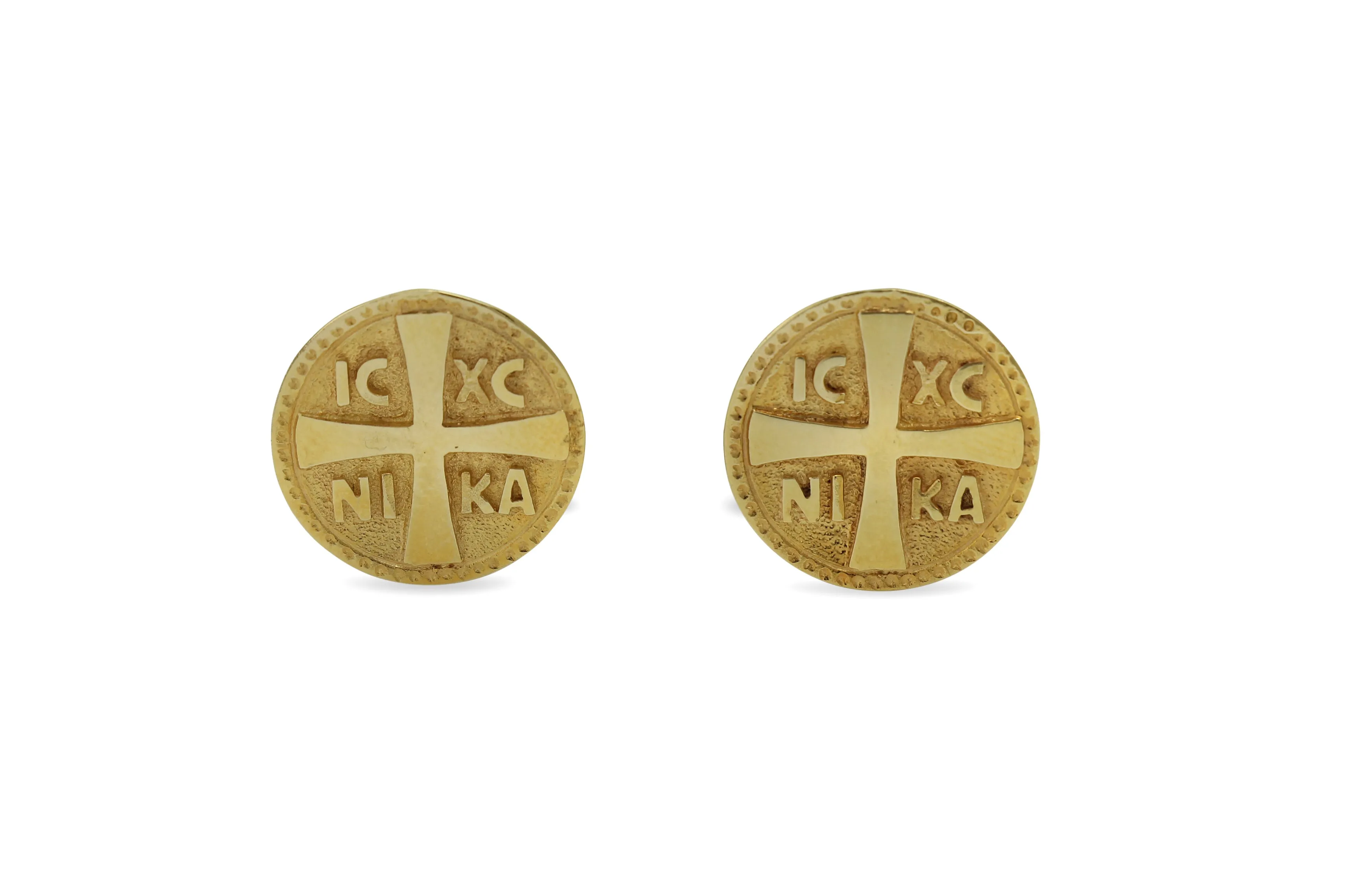 Jesus Christ Victorious Gold Cufflinks