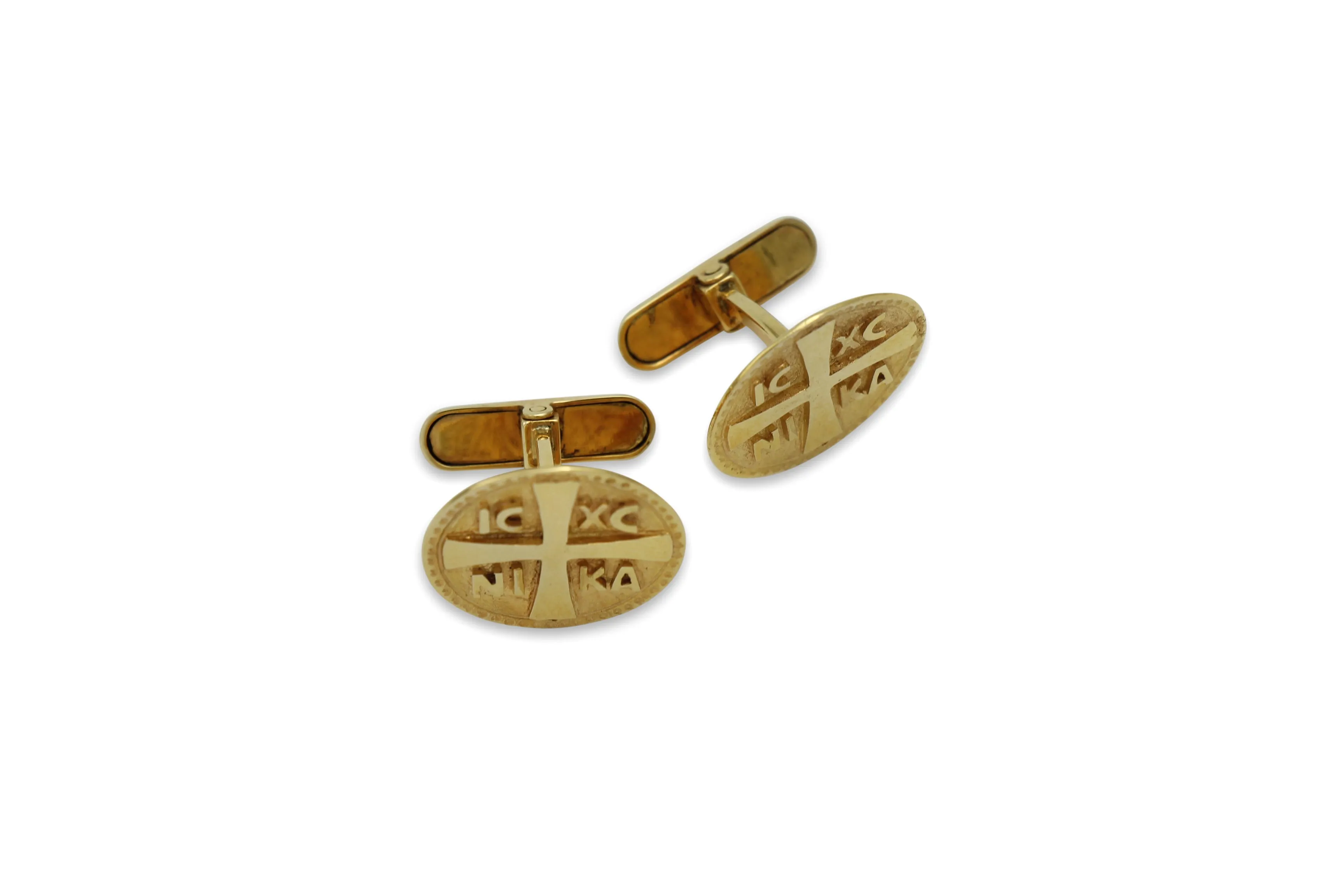 Jesus Christ Victorious Gold Cufflinks