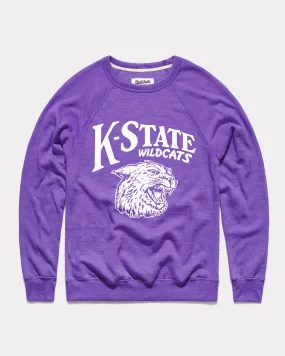 K-State Wildcats Pennant Purple Crewneck