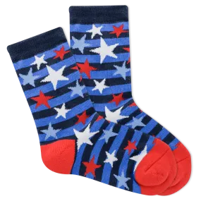 K.Bell Kid's American Made Stars & Stripes Crew Sock