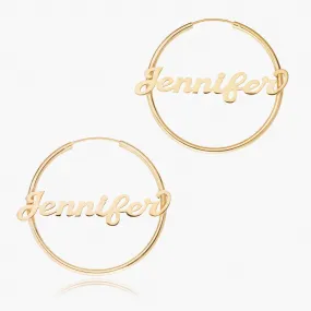 Kid's Hoop Name Earrings