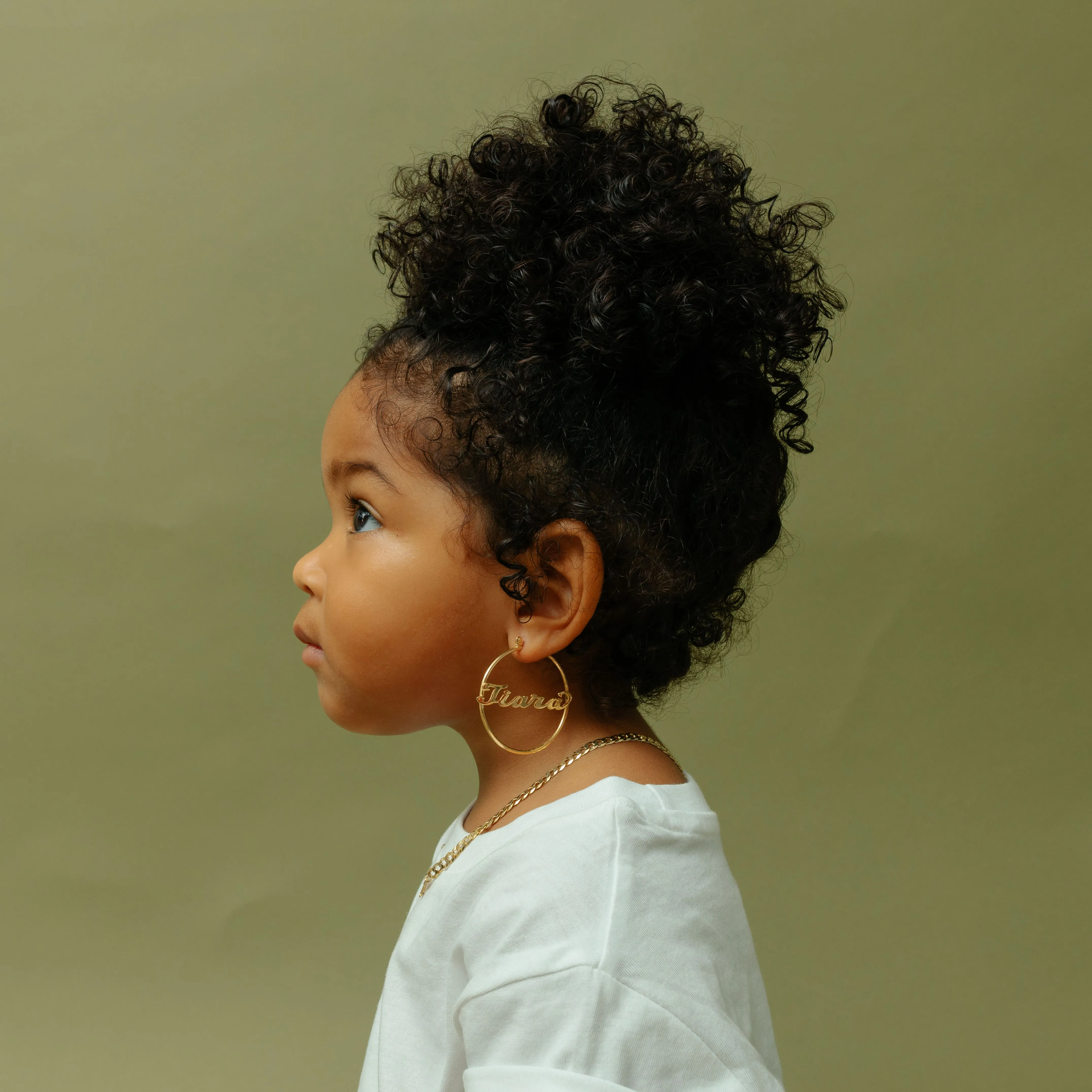 Kid's Hoop Name Earrings