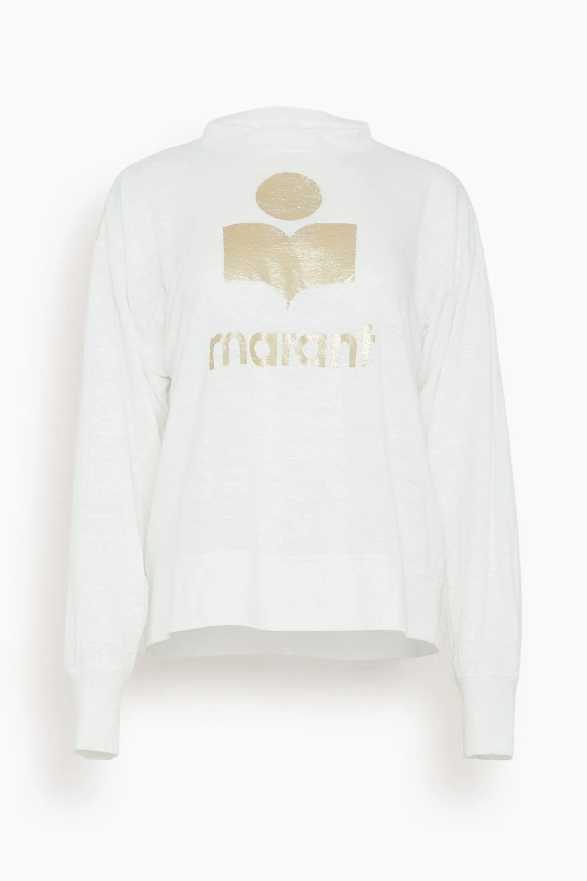 Klowia Long Sleeve Shirt in White/Light Gold