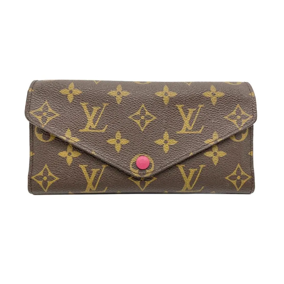 Louis Vuitton Brown Josephine Fuchsia Monogram Wallet