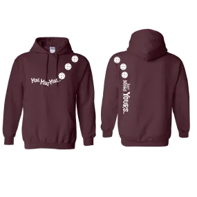 Mine JK Yours (Pickleball Colors Patriotic Stars White or Purple) | Unisex Hoodie Athletic Sweatshirt | 50% Cotton/50% Polyester