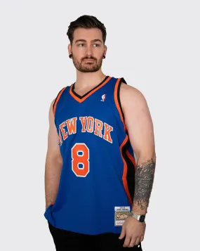 mitchell and ness new york knicks sprewell 98-99 jersey blue