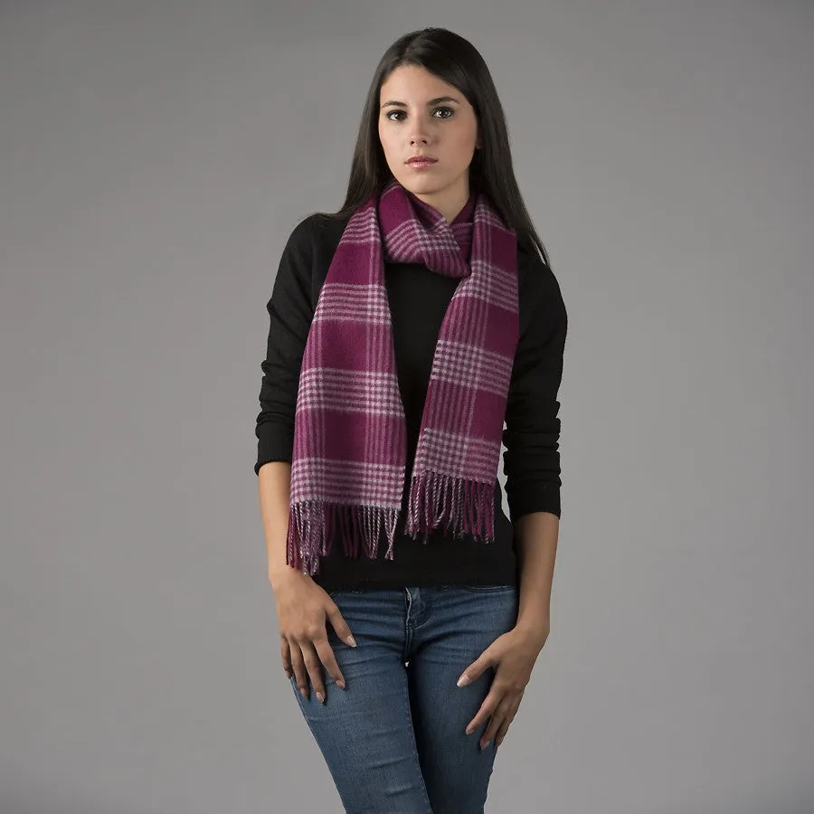 Modern Plaid Alpaca Scarf