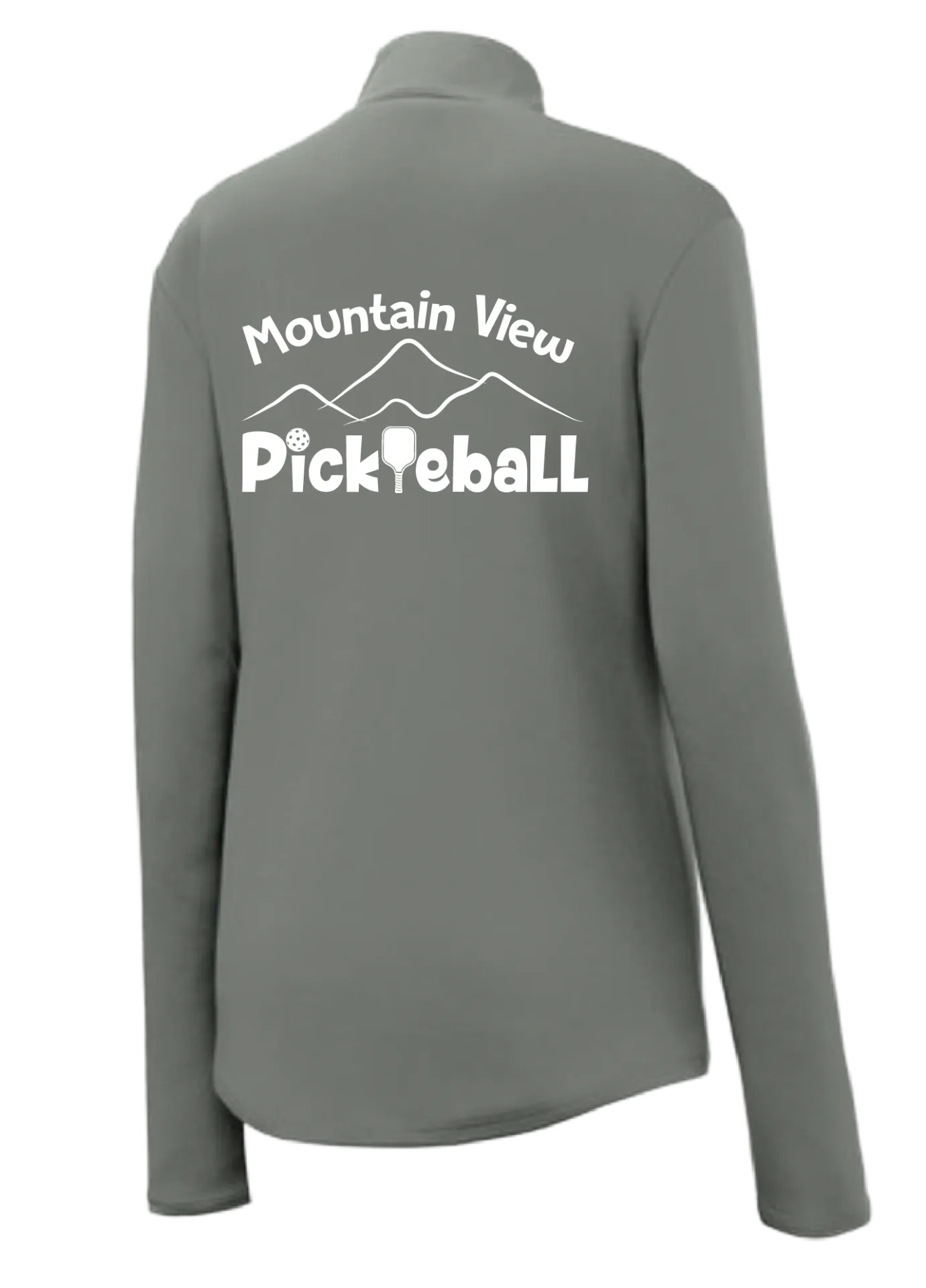 Mountain View Pickleball Club | Women's 1/4 Zip Pullover Athletic Shirt | 100% Polyester