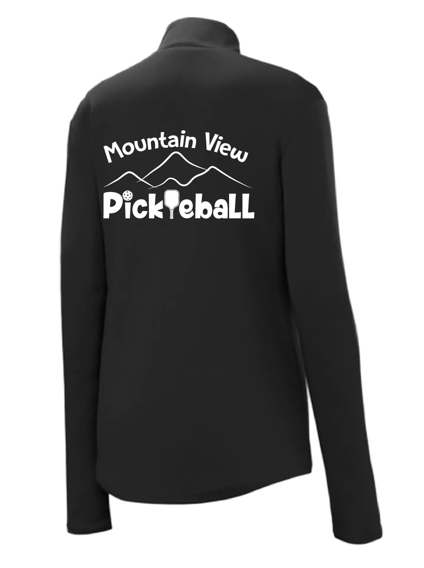 Mountain View Pickleball Club | Women's 1/4 Zip Pullover Athletic Shirt | 100% Polyester