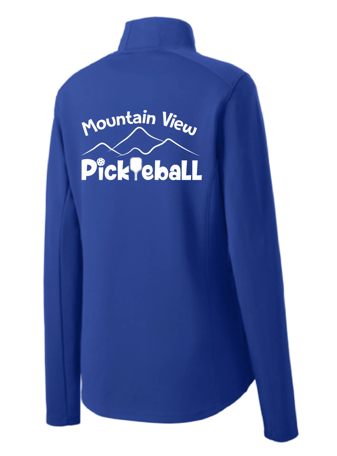 Mountain View Pickleball Club | Women's 1/4 Zip Pullover Athletic Shirt | 100% Polyester