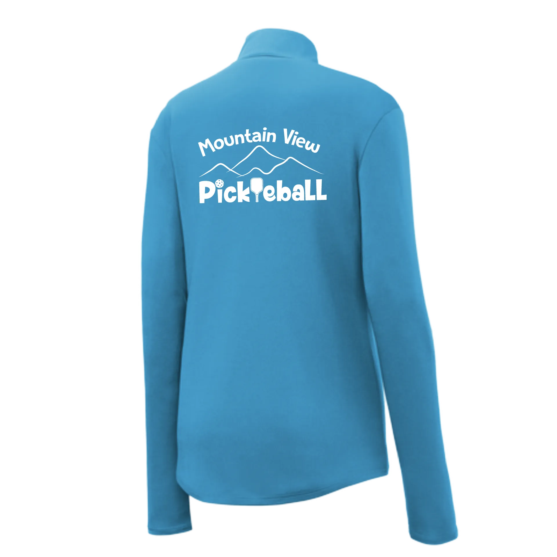 Mountain View Pickleball Club | Women's 1/4 Zip Pullover Athletic Shirt | 100% Polyester