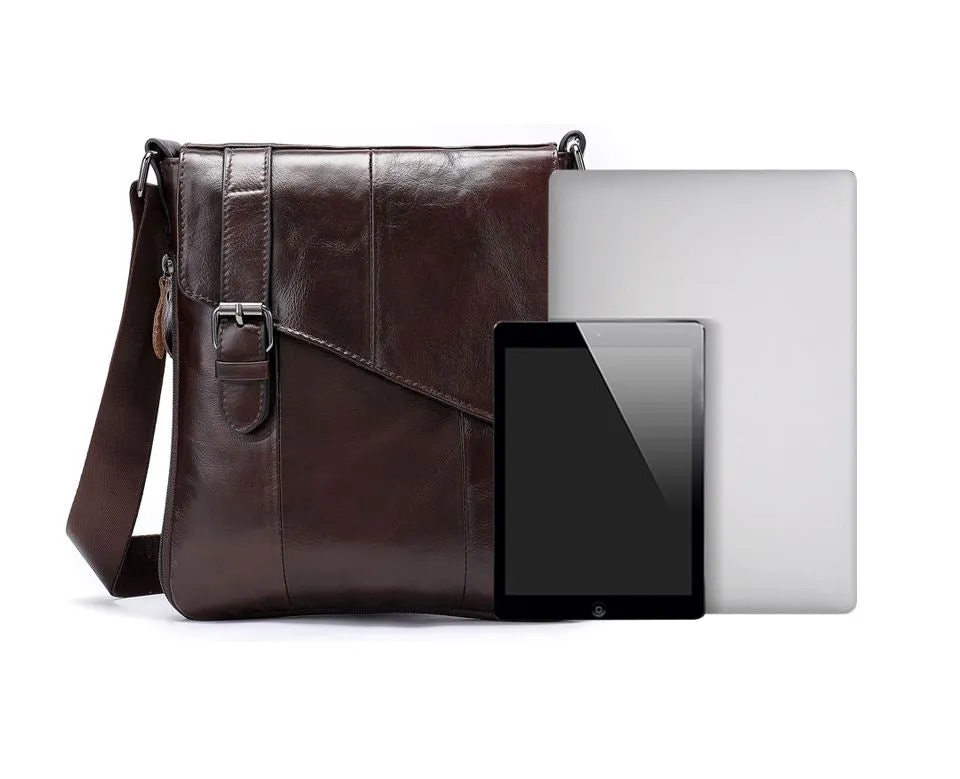 MROYALE™ Men's 100% Leather Crossbody Messenger Satchel Shoulder Bag