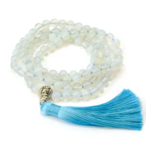 Opalite 8mm Knotted Mala with Silk Tassel #103