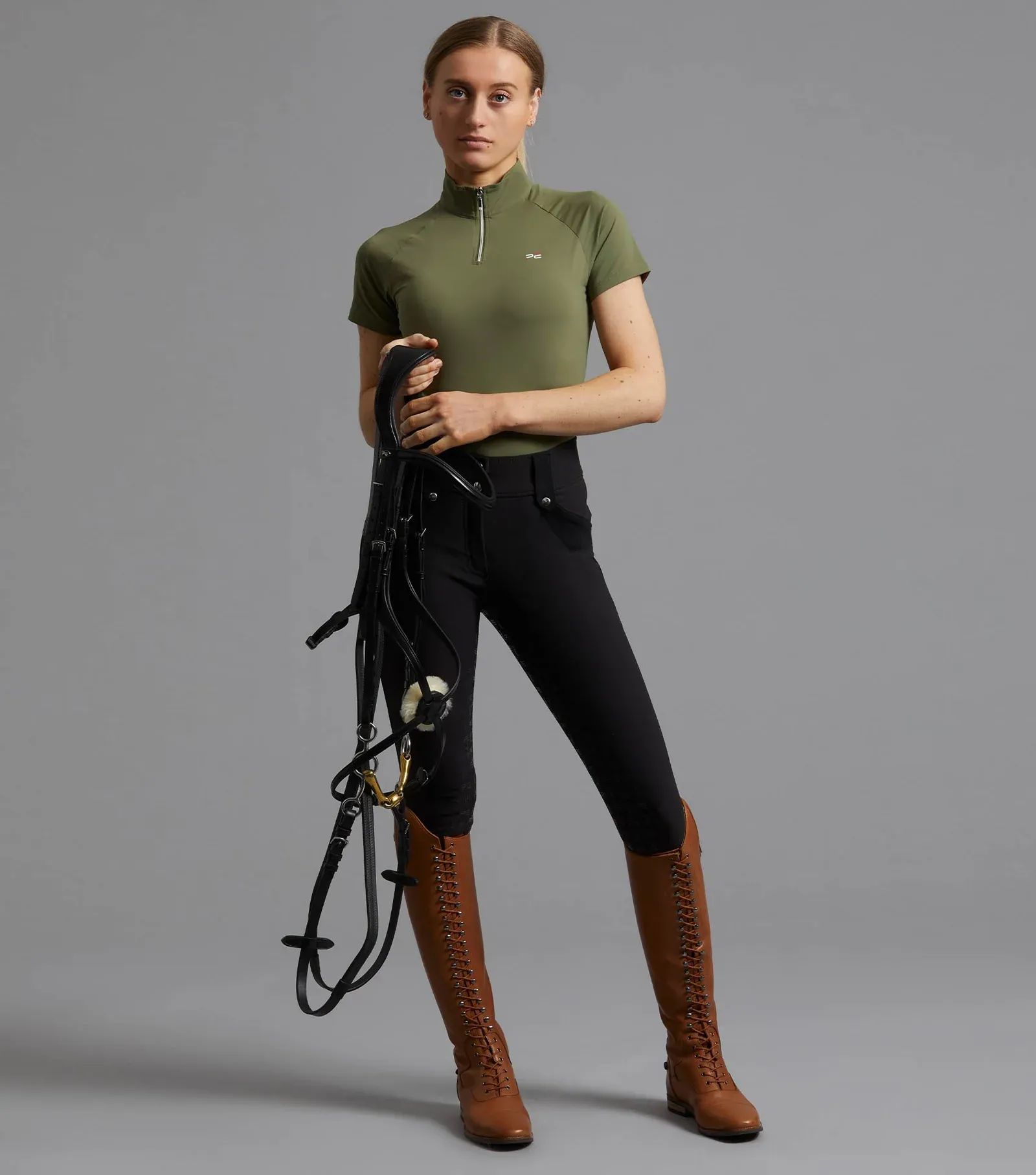 PEI Aura Ladies Riding Shirt (Olive Green)